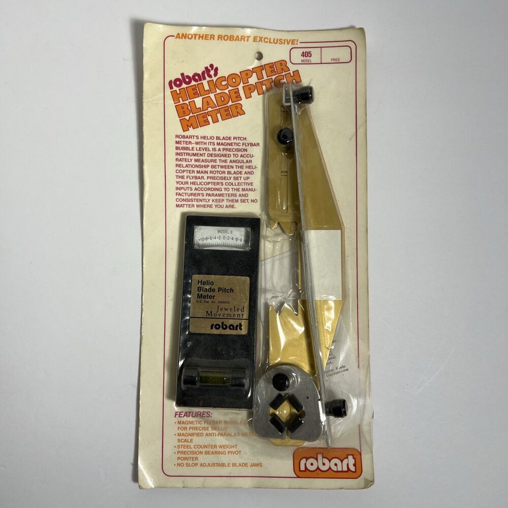 Robart - 405 - Helicopter Blade Pitch Meter for RC Helis - NIP - Vintage